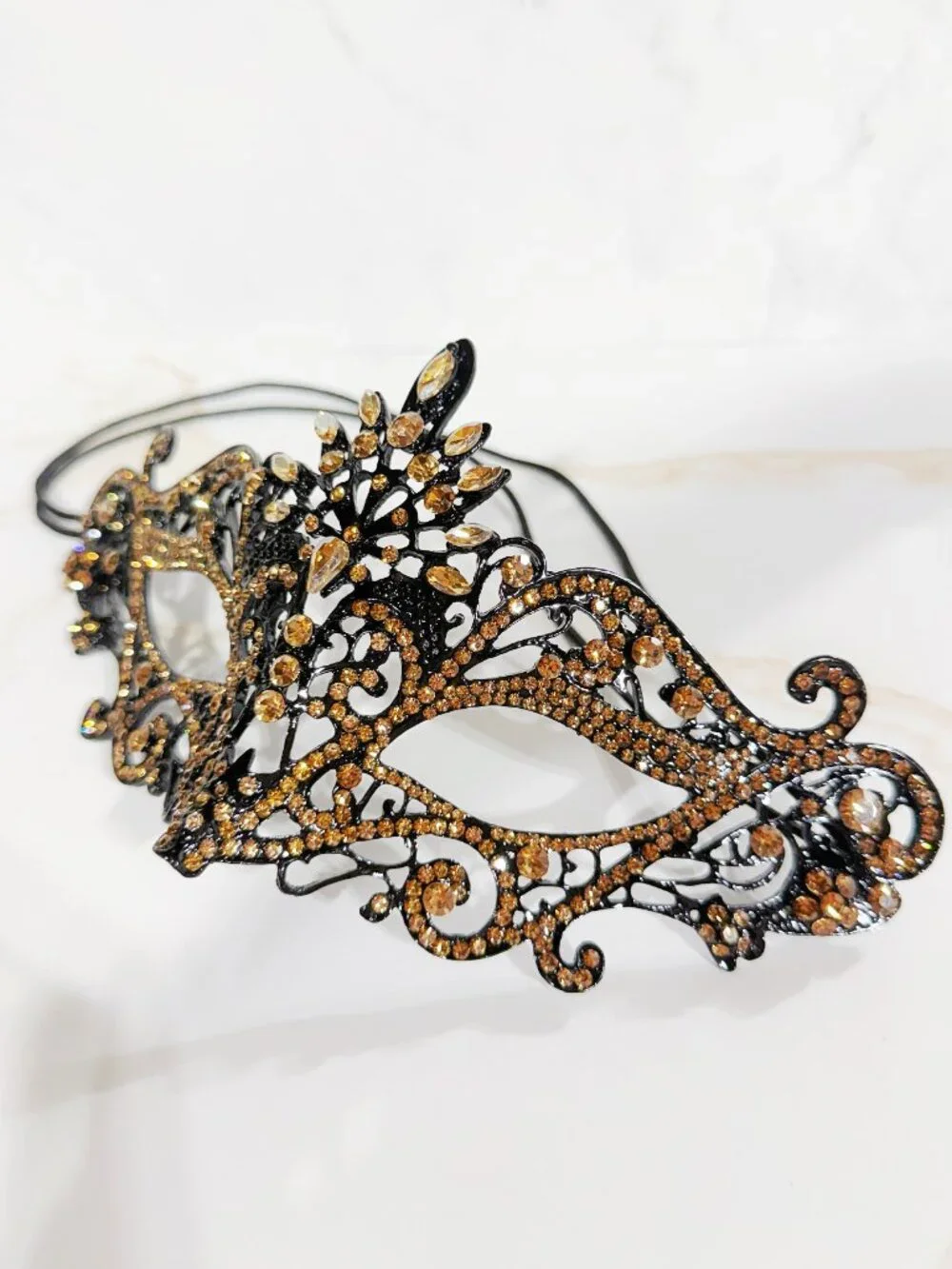 Men’s Black and Gold Masquerade Mask, Venetian Mask, Formal Ball Mask, Prom Mask